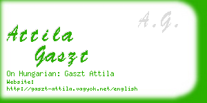 attila gaszt business card